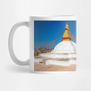 Buddhist monk at Bhoudhanath Mug